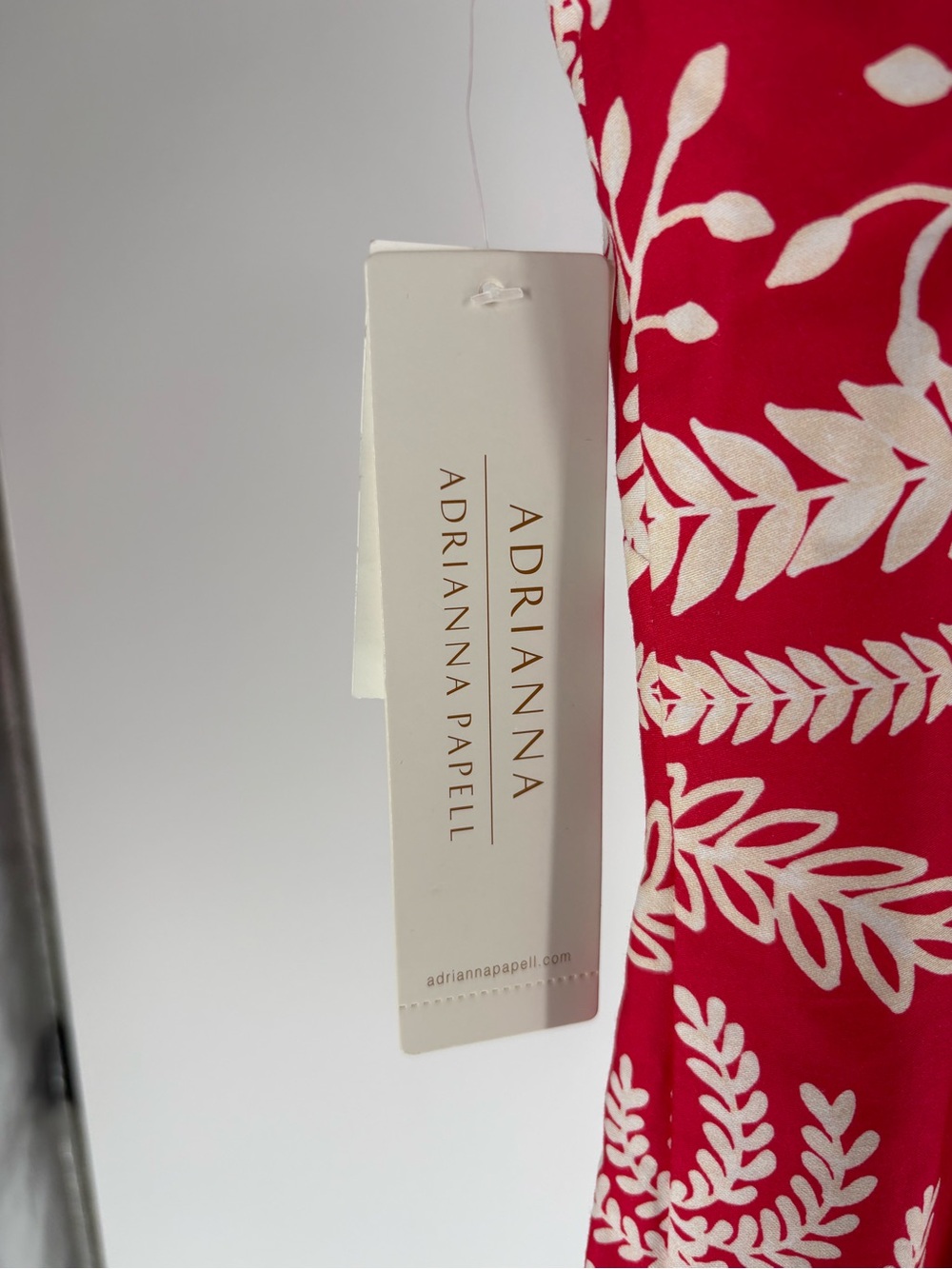 New Adrianna Papell Red Embroidered Mini Dress with White Detailing size 6 - Picture 4 of 6